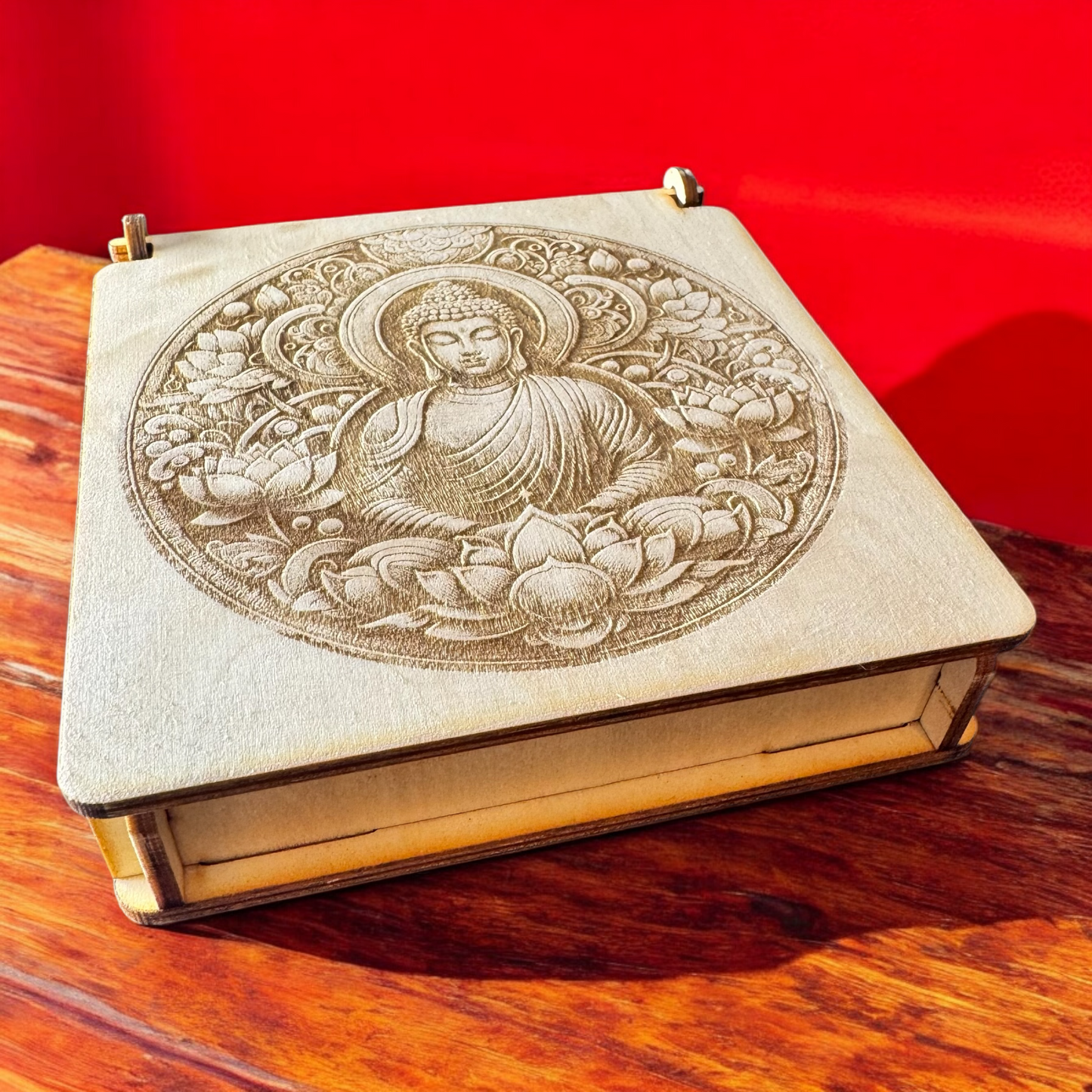 6 “tree of life” coasters and their storage box