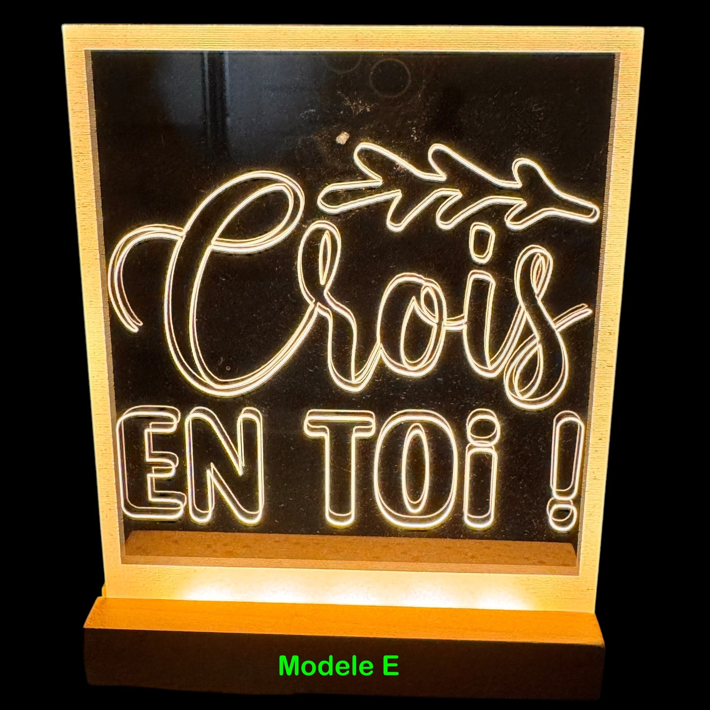Pantalla de luz de plexiglás: frases inspiradoras